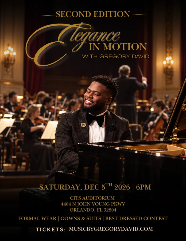Elegance in Motion Second Edition flyer, Saturday December 5 2026, CITS Auditorium Orlando
